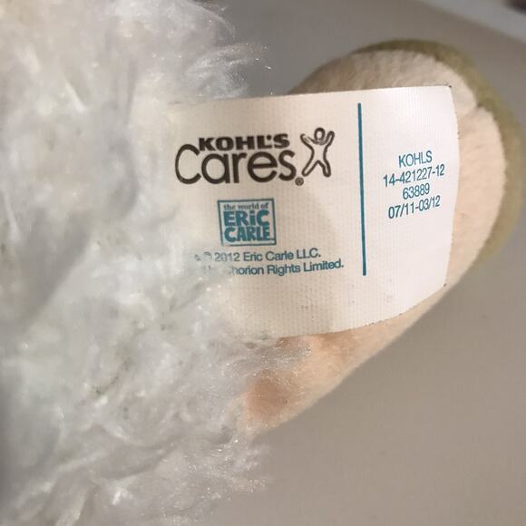 Kohls Cares White Sheep Lamb Eric Carle Plush Stuffed Animal Toy - Picture 6 of 6